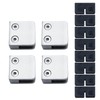 RYPRY Pack of 4 Flat Base Glass Clamps 4-10 mm