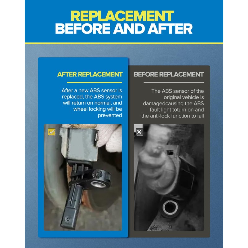 PHILTOP 2PCS Front ABS Wheel Speed Sensor Replacement for Altima