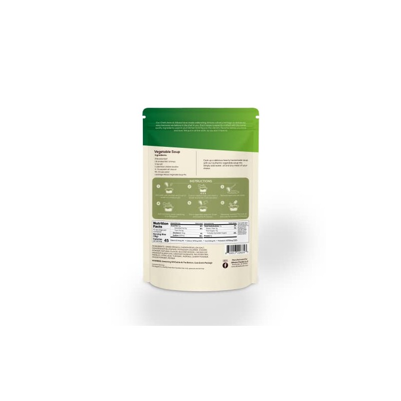 Albasa Vegetable Soup Mix Seasoned (Edikaikong) 6.6oz. Ready-to-cook. No Preservatives,