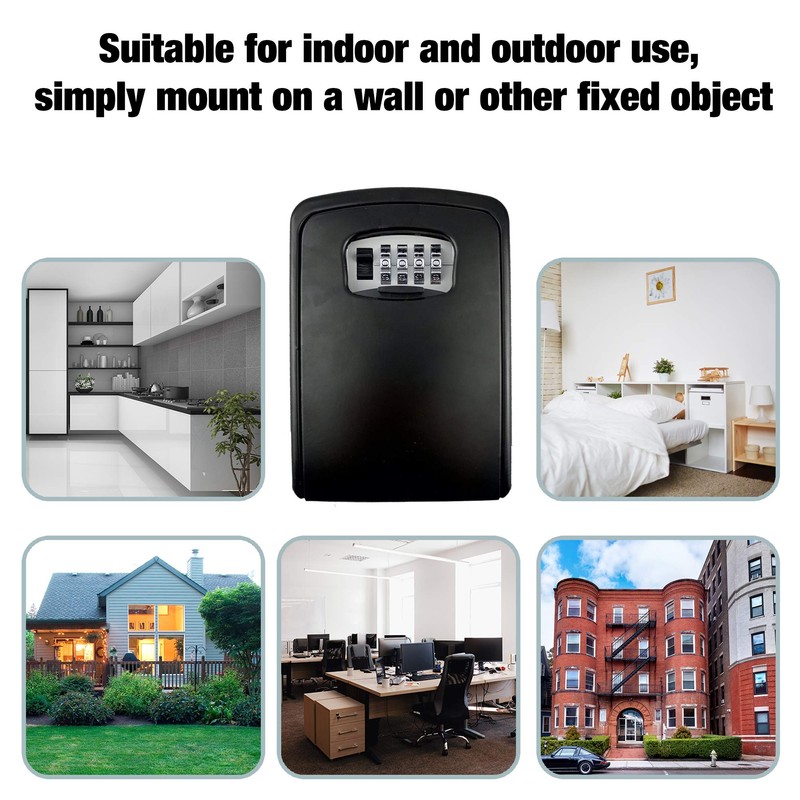 PALMAT - Key Safe for Keys - Secure Combination, Weatherproof