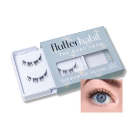FlutterHabit The Baby Lashes, DIY Lash Extensions [Up to 10 Day Wear], Short & Neat Doll-Eyed Cluster Lashes, Salon Quality Eyelashes Extensions, Natural Lashes, No Lash Glue Included