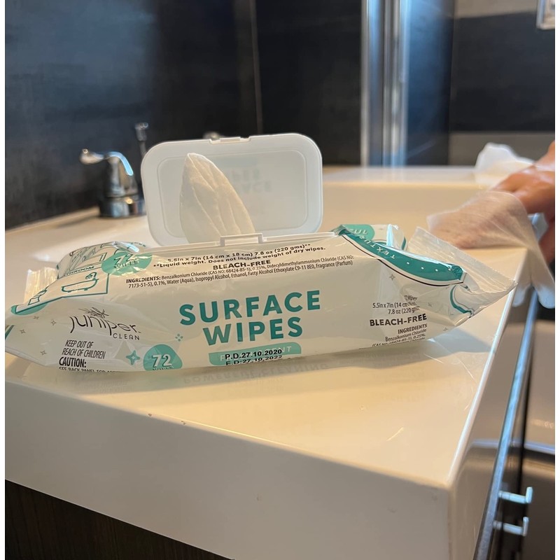Juniper CLEAN 6 Pack Surface Cleaning Wipes Bleach Free, All-Purpose