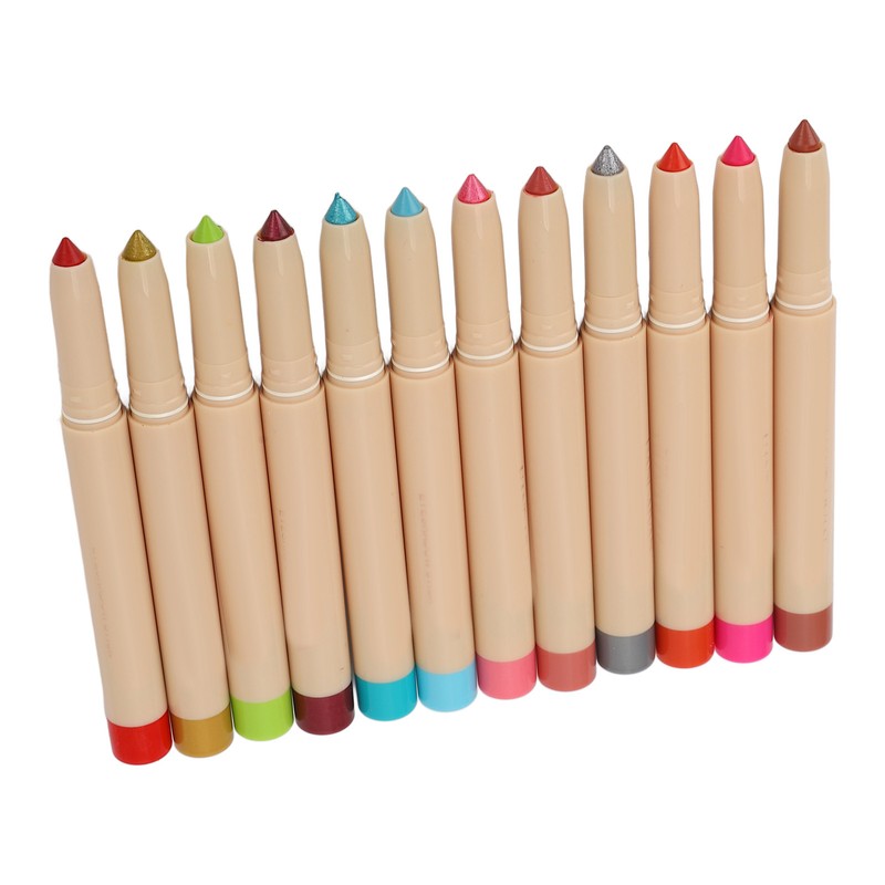 12pcs 0.03oz Eyeshadow Stick Set Women Waterproof Long Lasting Makeup