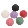 Baluue 6pcs Facial Sponges Reusable Konjac Exfoliating Sponge Puff for