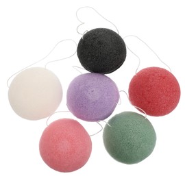 Baluue 6pcs Facial Sponges Reusable Konjac Exfoliating Sponge Puff for Deep Cleansing Gentle Skin Care Tool for Sensitive Skin and Makeup Removal