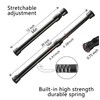 CIFIRRET 2pcs Black Tension Rod 12 to 20 Inch Expandable