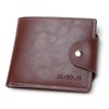 SPDTECH Men Wallet with Clip Brown PU Material 3 Credit