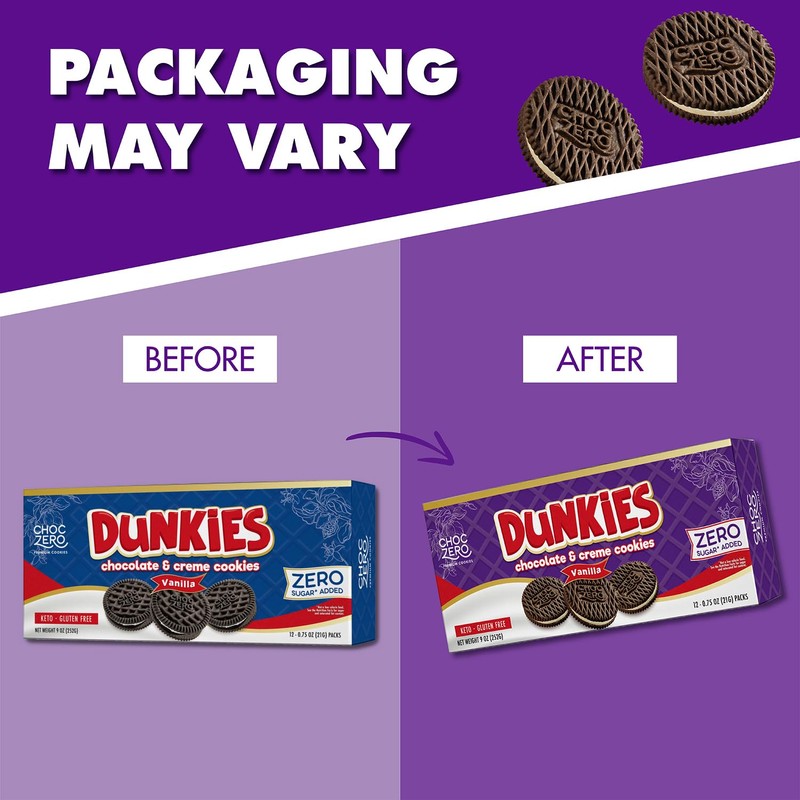 ChocZero Keto Chocolate Sandwich Cookies with Creme - Low Sugar