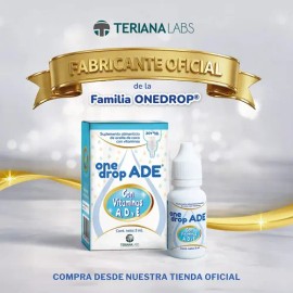 ONEDROP ADE | Vitamina A D3 E en Gotas 3 ml | 114 porciones | Alfa tocoferol, Colecalciferol | Sin Azúcar Sin Sabor