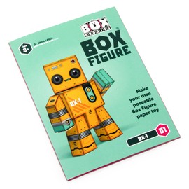 Box Buddies Box Figure 01 BX-1 - Make Your Own Poseable Robot Paper Toy - Paper Craft for Kids, Pocket Money Toys, Stocking Fillers