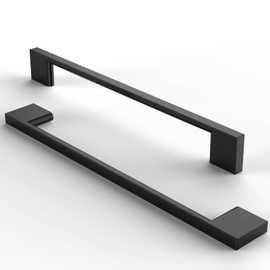 FURNIWARE 5 Pack Cabinet Pull,Matt Black Cabinet Handles,Hardware Drawer Pulls,Solid Aluminum Kitchen Cabinet Door Handles Pull-192mm(7.6 Inch) Hole Center