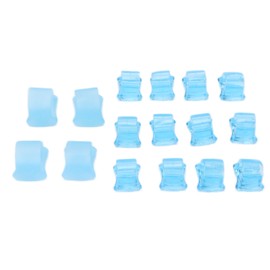 Gel Toe Separators Transparent Blue Medium Size Toe Spacer and Bunion Corrector for Overlapping Toes Bunions