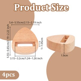 OLYCRAFT 4pcs Embroidery Hoop Display Stand Embroidery Hoop Wooden Base Triangle Wood Embroidery Hoop Easels Embroidery Hoop Holder Accessories for 8cm 10cm Embroidery Cross Stitch Stand Decor