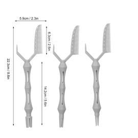 Barber Shop Hair Perm Comb, Hair Styling Perm Tool, Hair Positioning Perming Dyeing Comb Styling Tool Set (Grey)