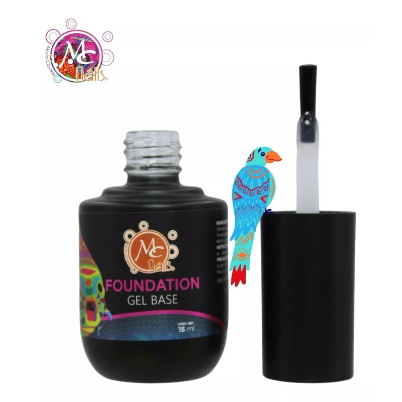 Mc Nails Gel Base Foundation, Base Gel Semipermanente, Uñas. Mc