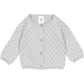 Müsli by Green Cotton Baby Girls' Knit Pointelle Cardigan Sweater, Jasmine Blue