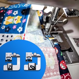 ZhXu Shuo Rolled Hem Presser Foot Set, 6PCS Wide & Narrow Hemmer Foot Kit Fits for Brother, Singer & Janome Low Shank Sewing Machines, Hemming Pressure Feet with Distinctive 3 Wide and 3 Narrow Sizes