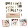 SUPVOX 1 Set Wooden Dominoes in Portable Box Safe Educational