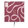 Busy B 2026 Wall Calendar - Family Calendar, Burgundy Ribbon