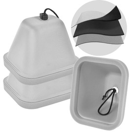 Outdoor Faucet Covers for Winter, Hard Spigot Cover Insulated for Freeze Protection Outside Water Protector Hose Bib Closure Reusable- Grey(2Pack)