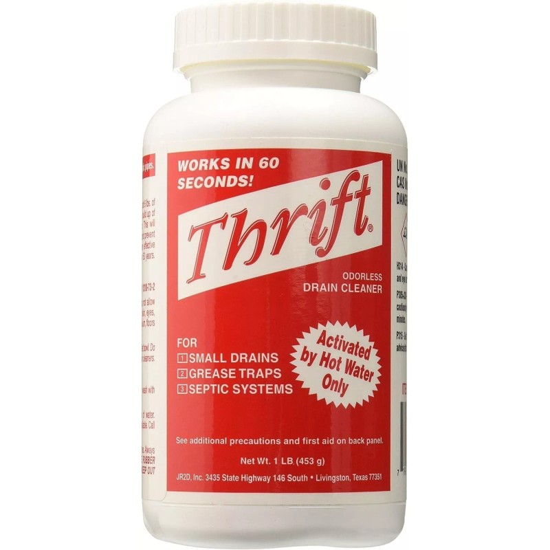 Thrift T-100 Alkaline Based 1-Pound Granular Drain Cleaner (1 lb)