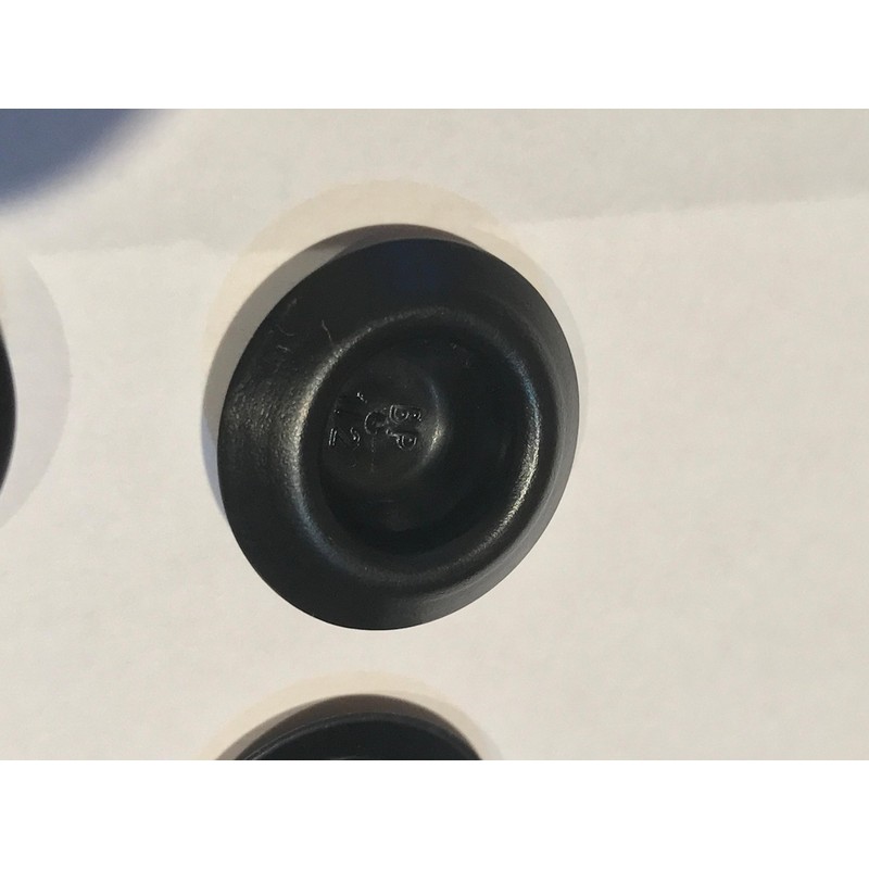 Lumac Black Plastic 1/2" Recessed Mount Hole Plug, Qty 25,