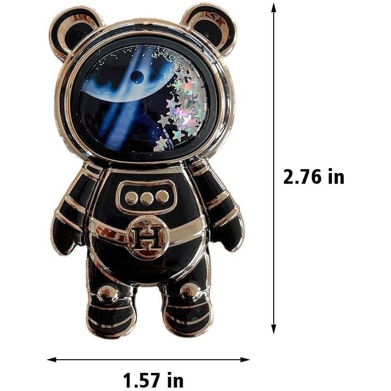 Black Cute Phone Stand Holder,Cell Phone Hidden Kickstand for Desk,Astronaut