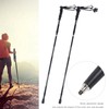 1Pair 5Sections Folding Damping Alpenstock Inner Lock Telescopic Hiking Walking