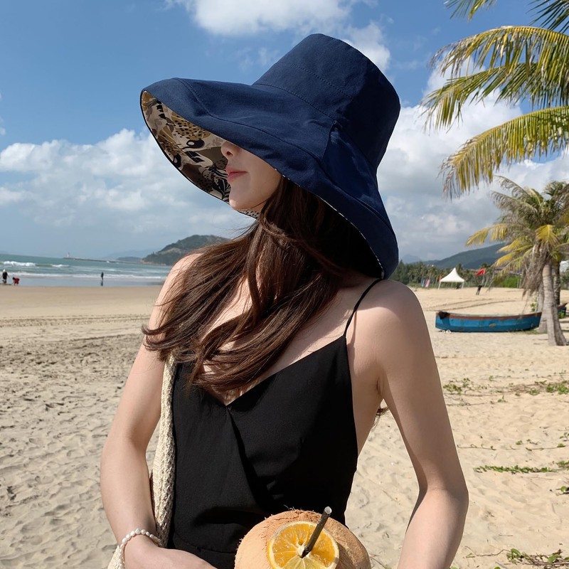 Sombrero de sol de ala súper ancha para mujer, de