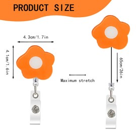 TRKETK 9 Pcs Retractable Badge Holder, Flower Floral Nurse Badge Reels Colorful Badge Holder Lanyards Accessories Cute Badge Reels ID Badge Holders for Office School Hospital Nurses Doctors Teachers