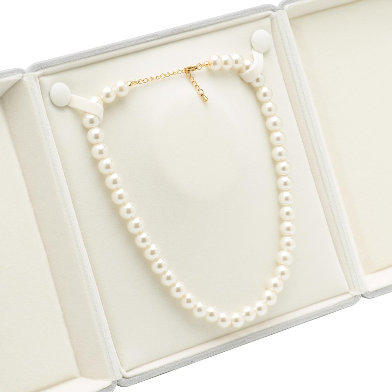 COWFEX Velvet Big Chunky Necklace Gift Box Showcase Jewelry Pearl