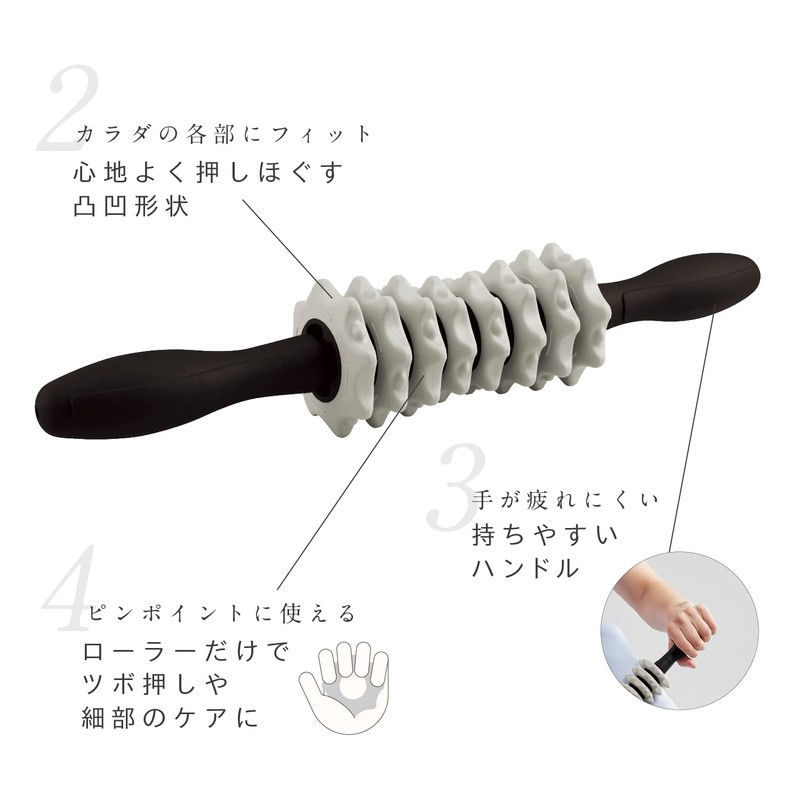 MIVIOS Stick Roller, Custom Replaceable Acupressure Point Myofascial Roller, Myofascial