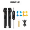 D Debra Wireless Microphone UHF Cordless Handheld Dynamic with Rechargeable