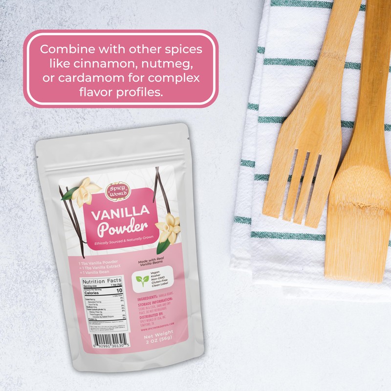 Spicy World Vanilla Bean Powder 2 oz - Premium 100%