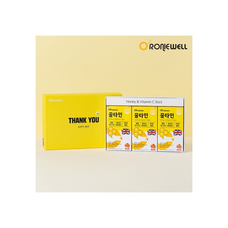 Ronniewell Roniwell Honeytamin Grapefruit Flavor 10-Pack Gift Set (3 Packs)