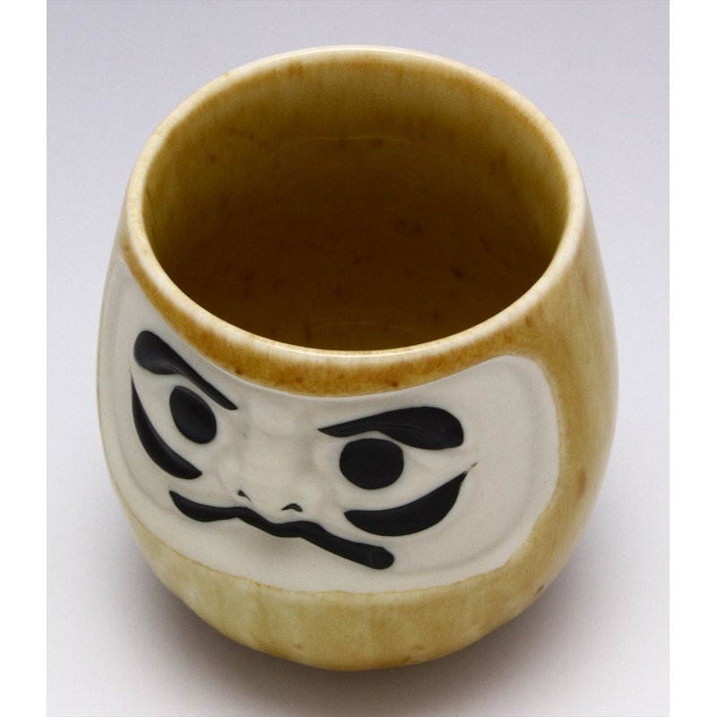 Mino Ware Feng Shui Daruma Sushi Tea Cup (Home Luck)