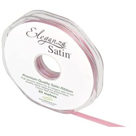 ELEGANZA Double Faced Satin 6mm Classic Pink No.07, 6 mm x 20m