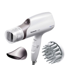Panasonic Nanoe Salon Hair Dryer with Oscillating QuickDry Nozzle, Blow Dryer with Diffuser and Concentrator Attachments, 3 Speed Heat Settings for Easy Styling and Healthy Hair - EH-NA67-W (White)