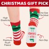HAPPYPOP Fuzzy Christmas Socks for Women Men - Little Elf
