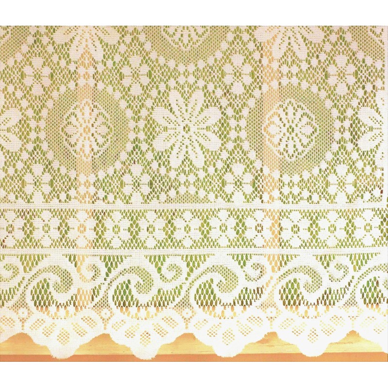 Today's Curtain Hopewell Premium Lace Tier 36", Cream, 58W x