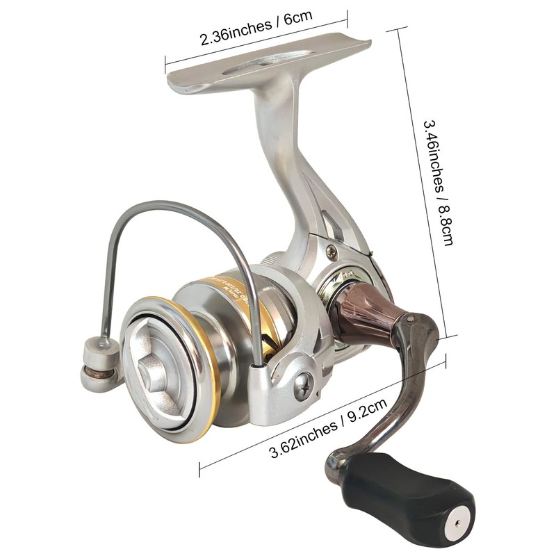 Compact Small Spinning Reels, 5.2:1 Gear Ratio, Ultra Smooth Powerful,