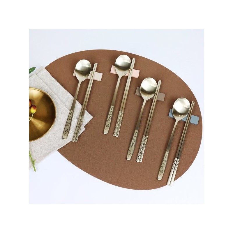 Queensense Titanium Premium Flower Butterfly Cutlery Set for 4, Spoons