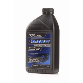 Torco T651044CE T-4SR 10w40 4-Stroke Synthetic Racing Oil Bottle - 1 Liter
