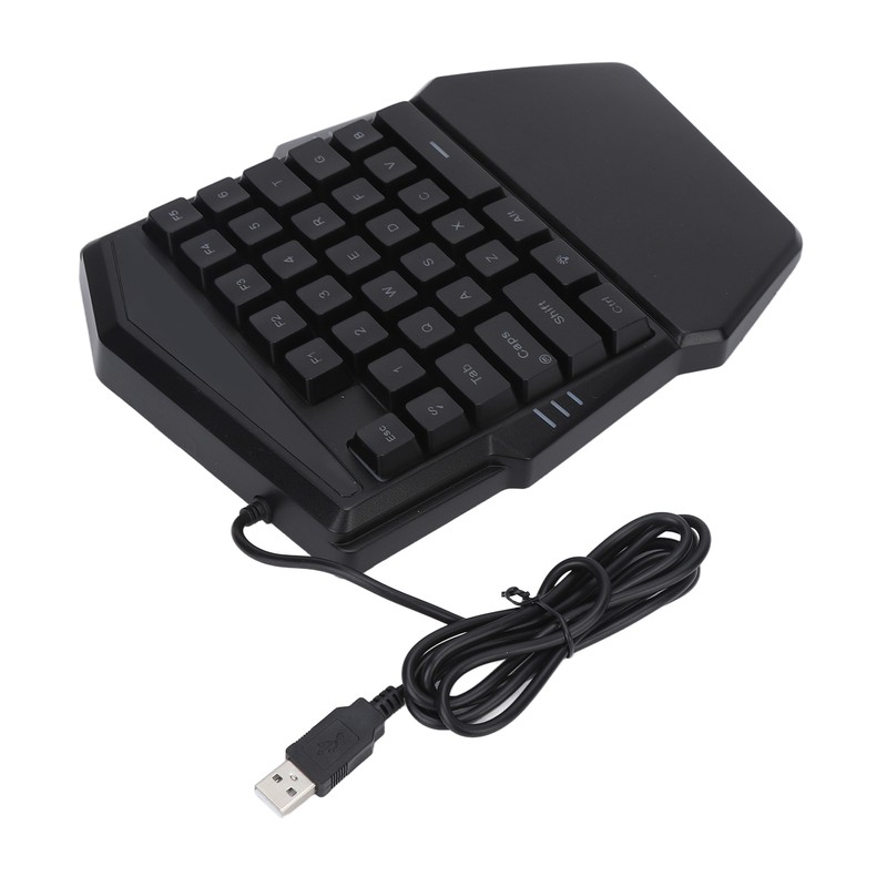 One Handed Gaming Keyboard USB Wired RGB Backlit 35 Keys