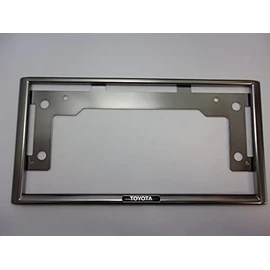 GENUINE Toyota License Plate Frame (Platinum Black Tone Front and Rear) rakutexisu・ヴxanga-do・ FJ Cruiser For