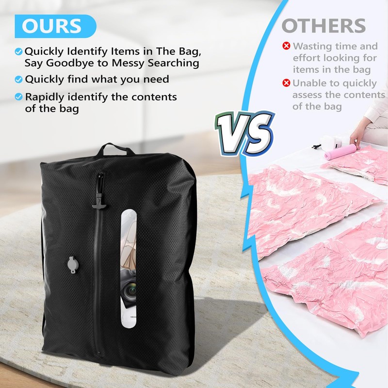 2025 Premium Vacuum Bag for Clothes Travel with Powerful Vacuum