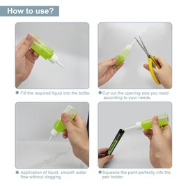 BlingKingdom 6pcs 50ml Squeeze Applicator Bottles - Plastic Glue Bottles for Hair Salon, Paint Art, Craft, Liquids
