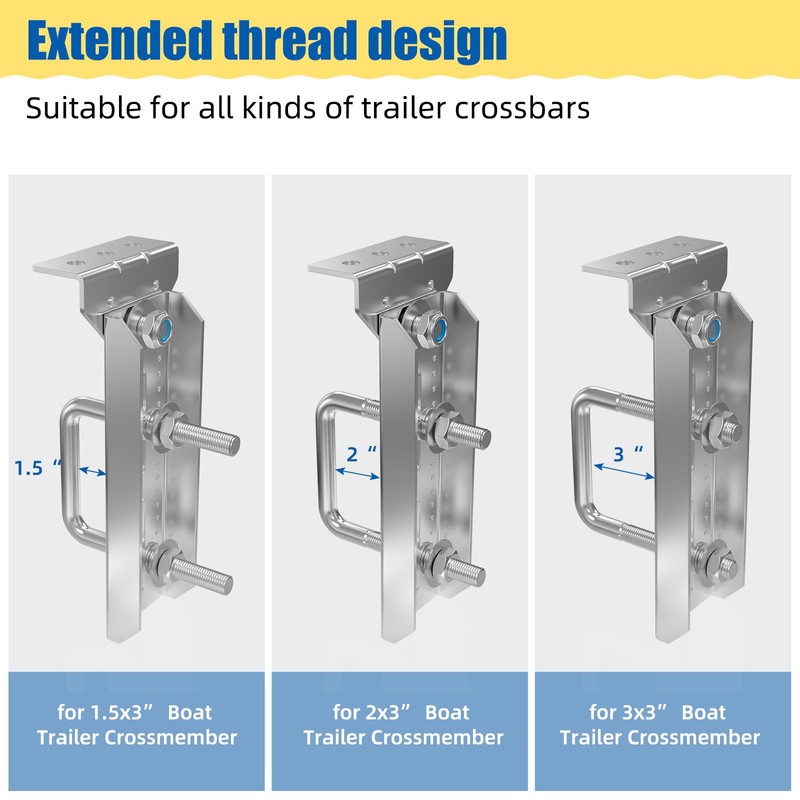 4 PCS 8" Galvanized Swivel Top Bunk Bracket Kit for