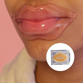 Cabilock Mascarilla Labial Hidratante de Gel 25 Piezas Gel Dorado para Cuidado y Reparación Antiarrugas Almohadillas Labiales Nutritivas para Labios Secos y Agrietados