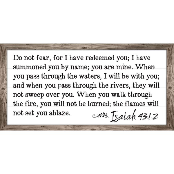 Do Not Fear Isaiah 43 - Large Canvas Wall Art